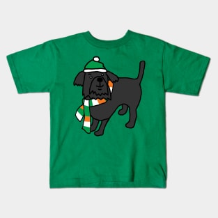 Cute Irish Dog on St Patricks Day Kids T-Shirt